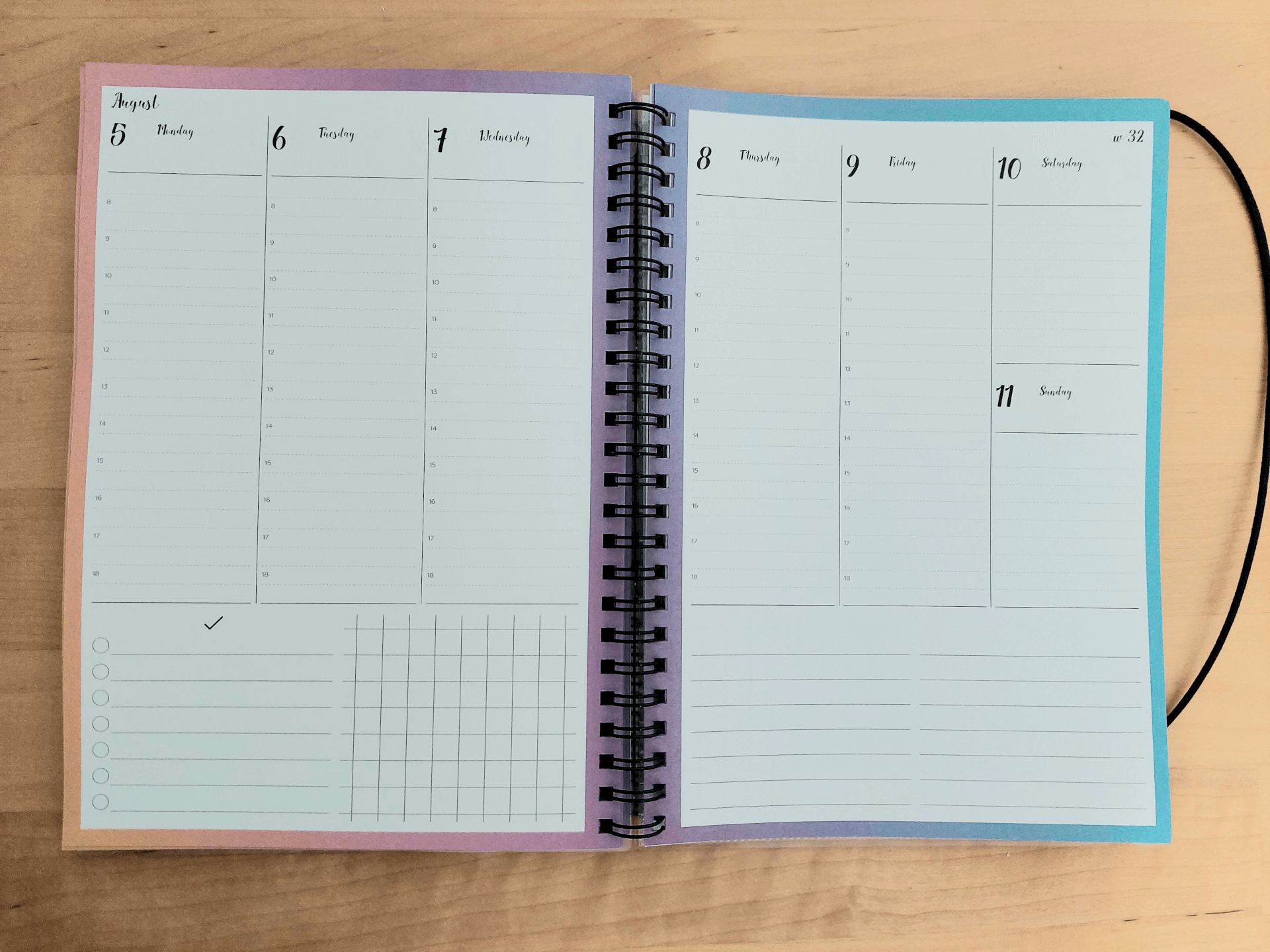 Photo of weekly spread